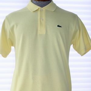 LACOSTE YELLOW REGULAR FIT POLO SHIRT SIZE 4 MEDIUM